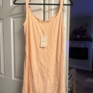 DÔEN Cynthia Slip Dress | Rosy Apricot | 100% Organic Cotton | NWT Women’s L